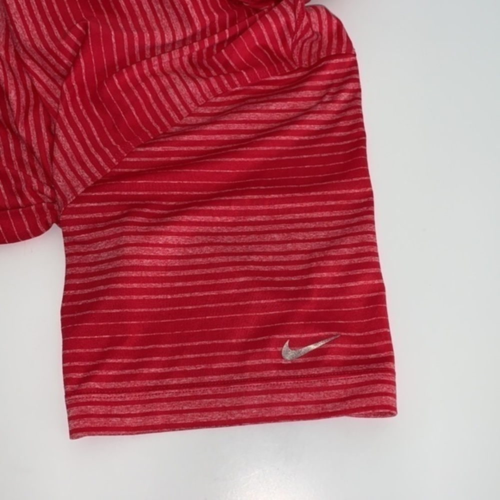 Nike Golf Dri-Fit men's polo shirt.‎  Size XL.  Red with white stripes. EUC - Picture 8 of 10